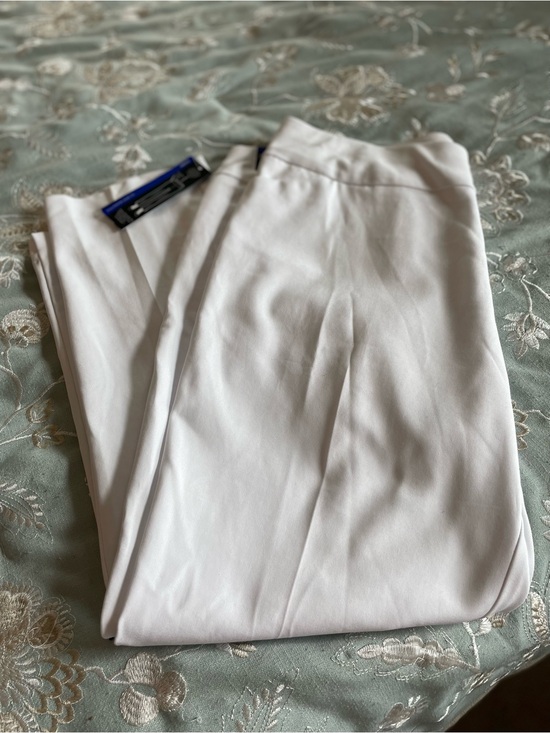 Investments Pants - Investments Women's White Ankle Stretch Dress Pants